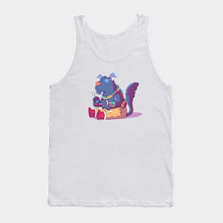 Gamer Dog // Funny Animals Playing Video Games Tank Top